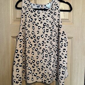 Cute animal print sleeveless top